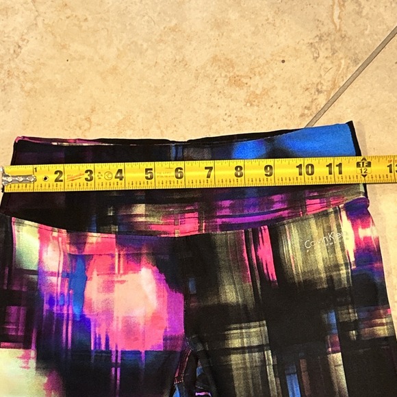 Calvin Klein Performance Leggings Quick Dry Abstract Multicolor Size XSmall Used - Picture 3 of 7